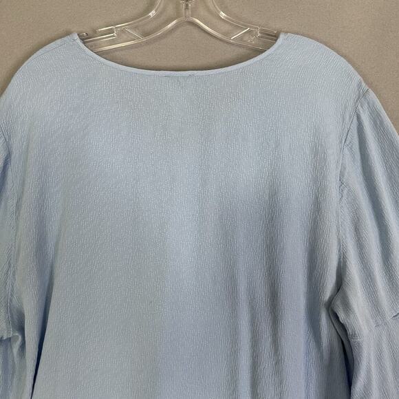 Chico’s Top Women Plus SZ 16 Eyelet Bell Sleeve Lightweight Feminine Casual - Picture 9 of 16